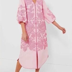Tuckernuck Pink Floral Maxi Dress Caftan XS